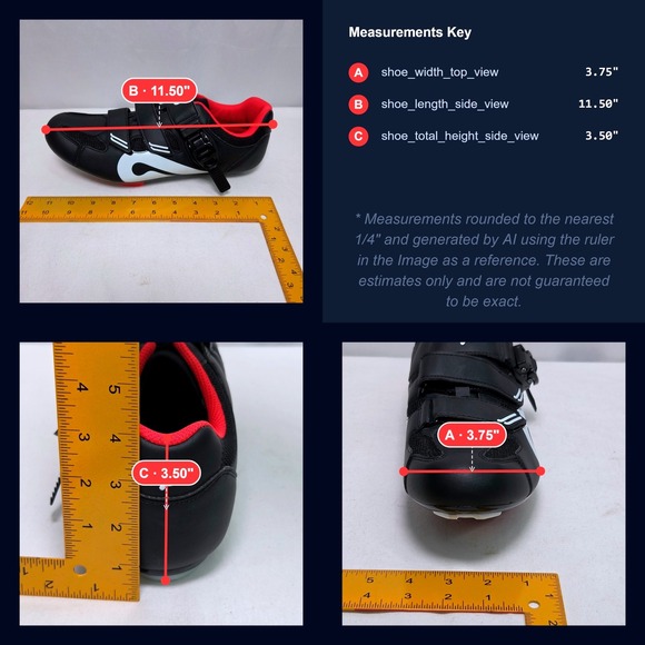 Peloton Cycling Shoes PL-SH-B-43 Black Red Mens 10 Womens 12 EUC Size 43 main image 6